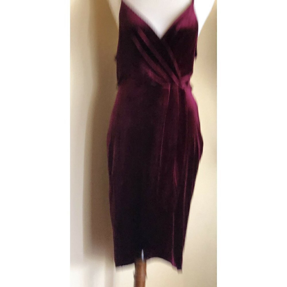 Nasty Gal Ark & Co. Womens Burgundy Velvet Dress M - Picture 11 of 11